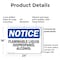 Signmission Flammable Liquid Isopropanol Alcohol OSHA Notice Sign, Plastic, 24in W x 18in L, 2PK OS-2PACK-NS-P-1824-L-12763 - alternate 7